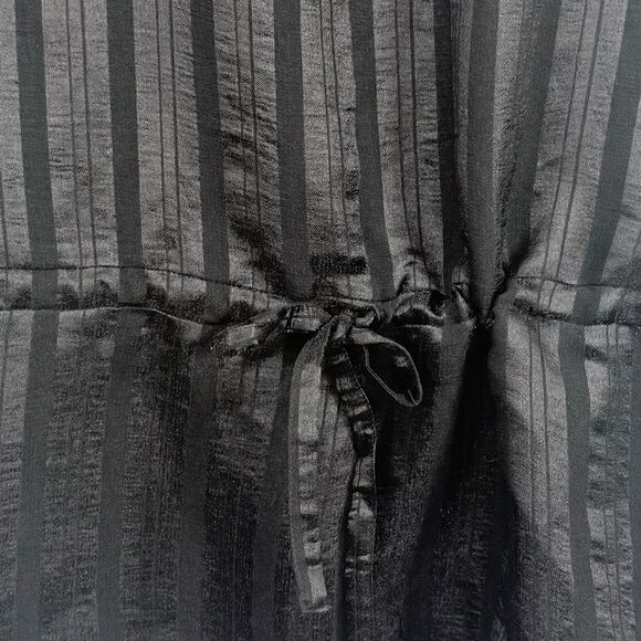 Forenza The Limited Black Sleeveless Shimmer Stripe Tunic Vest Top NEW - Picture 12 of 13